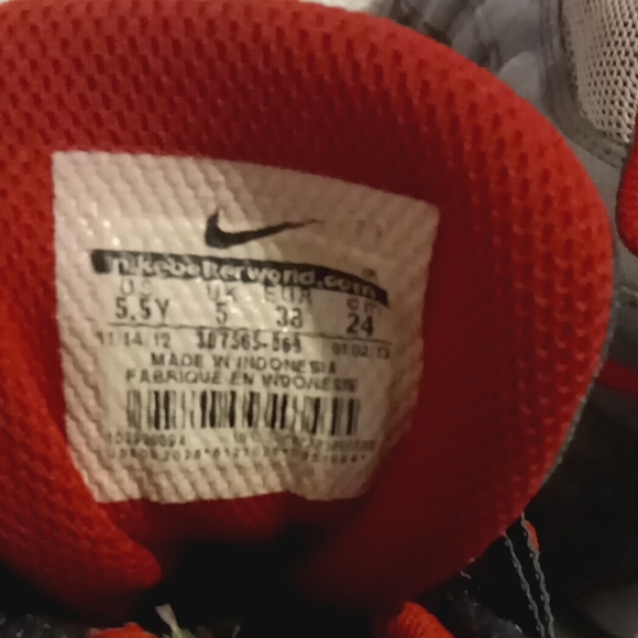 Nike Air Max 95 Suede Gray, Black and Red Sneakers - Picture 2 of 10